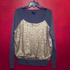 A.na Gold Sequins Sweater ✨